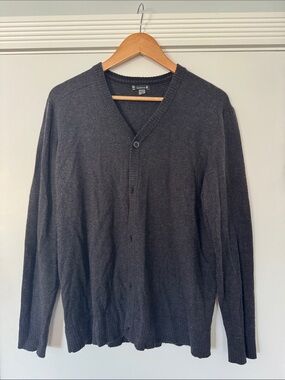 Smartwool Men's Charcoal V-Neck Button-Up Cardigan